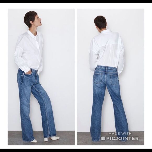 Zara NWT bootcut high rise Jeans - Picture 6 of 13
